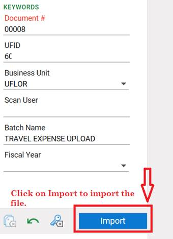 onbase view expense report import